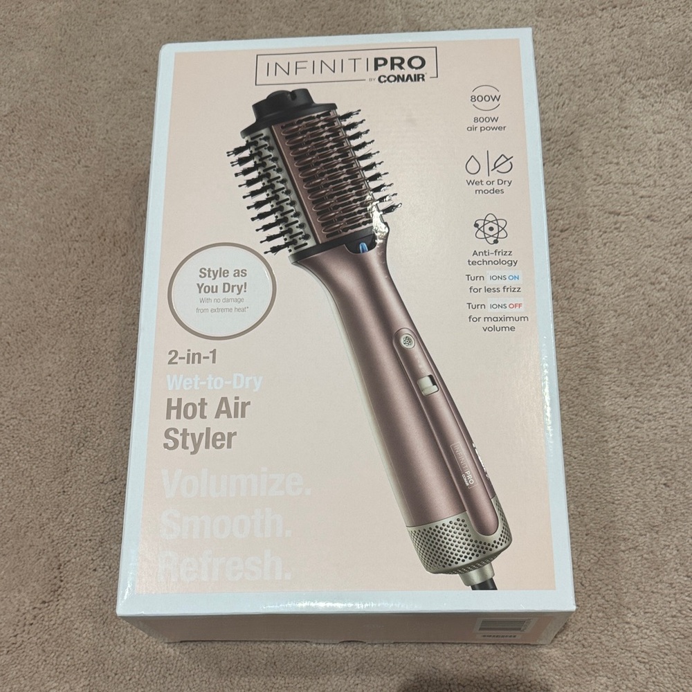 InfinitiPro Rose Gold Wet-to-Dry Hot Air Styler